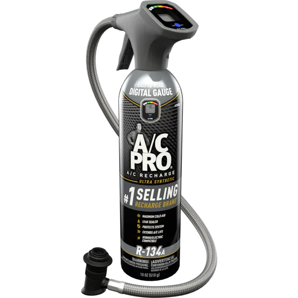 A/C Pro® Ultra Synthetic R-134a Recharge Kit with Digital Gauge – California Compliant Image 1